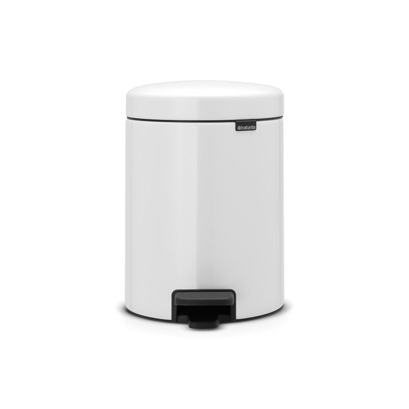 5LTR PEDAL BIN WHITE
