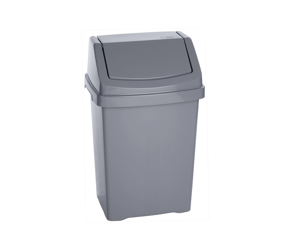 25L SWING BIN SILVER