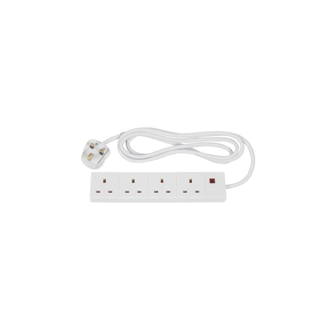 POWERMASTER FOUR GANG EXTENSION LEAD 2M