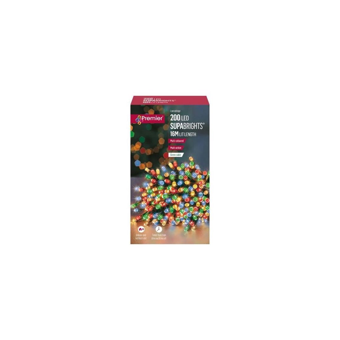PREMIER 200 LED SUPA BRIGHTS MULTI-COLOURED