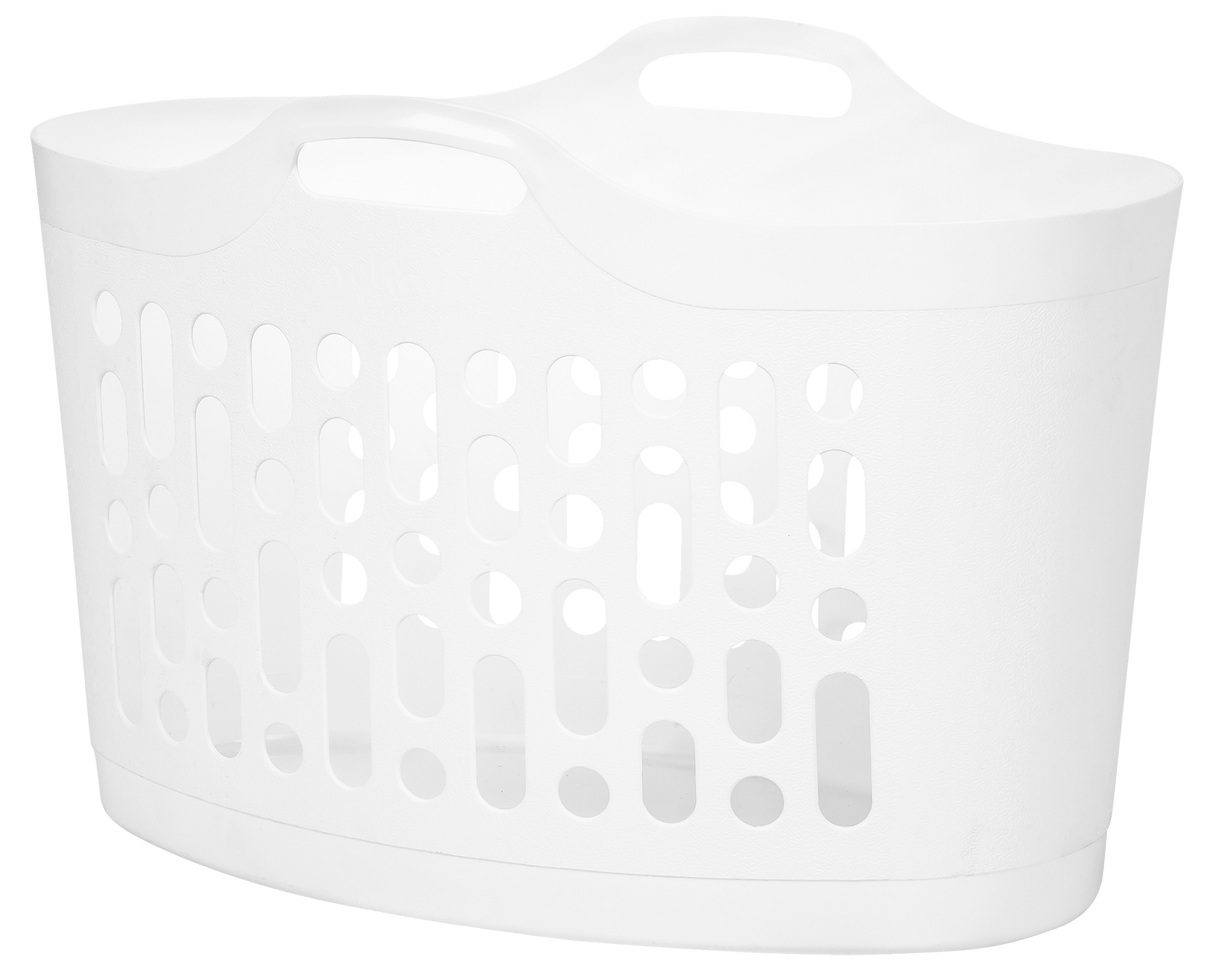 FLEXI STORAGE 50 LT LAUNDRY BASKET WHITE