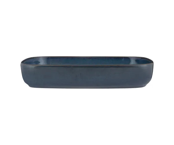 REACTIVE BLUE RECTANGULAR DISH 31X21X6 CM