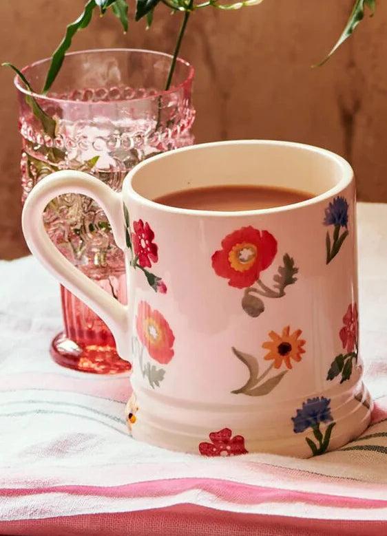 POPPIES & PINK 1/2 PINT MUG