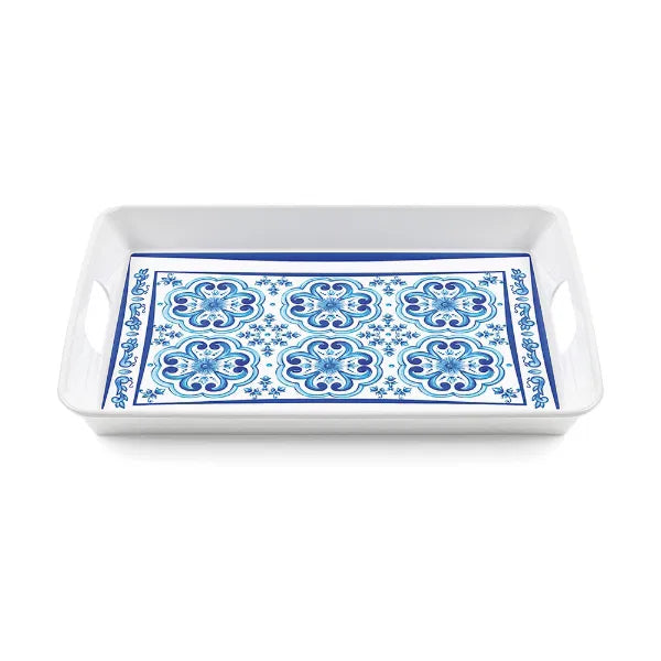 BLUE LARGE RECTANGULAR TRAY
