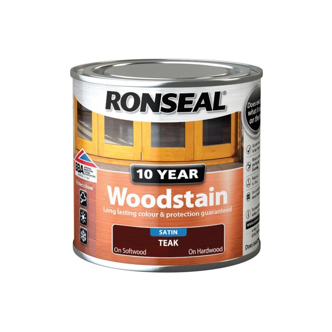 Ronseal 10 Year Satin Woodstain Teak 250ml