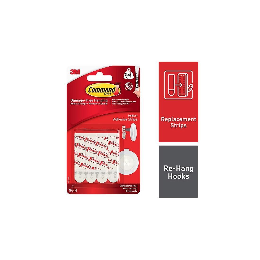 3M COMMAND MEDIUM REFILL STRIPS