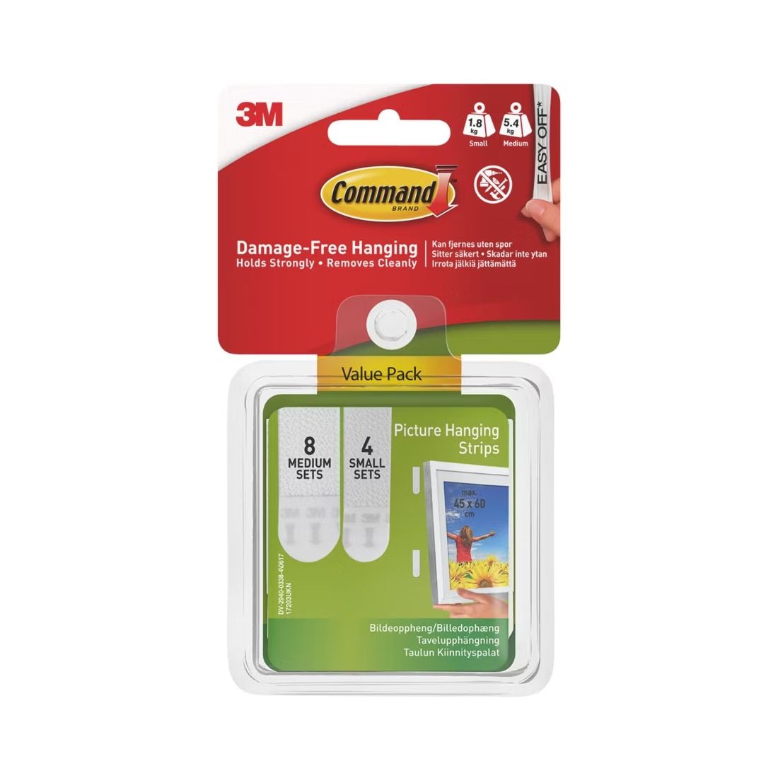 3M Command Picture Hanging Strips Medium & Small Pack