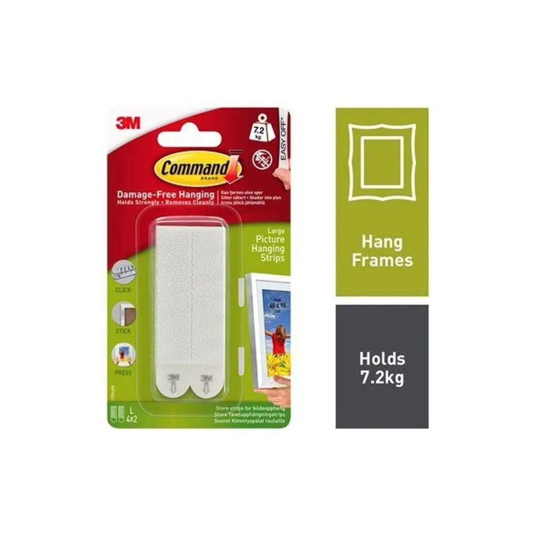 3M Command Large Picture Hanging Strips CCEC