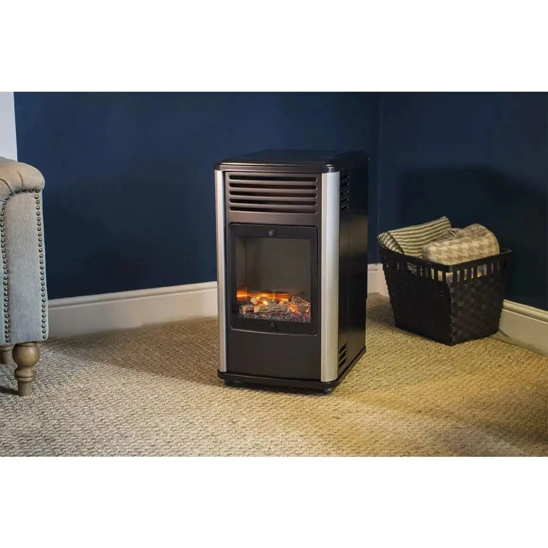 Sahara Manhattan Portable Flueless Gas Fire 3.4kw AMALGAMATED