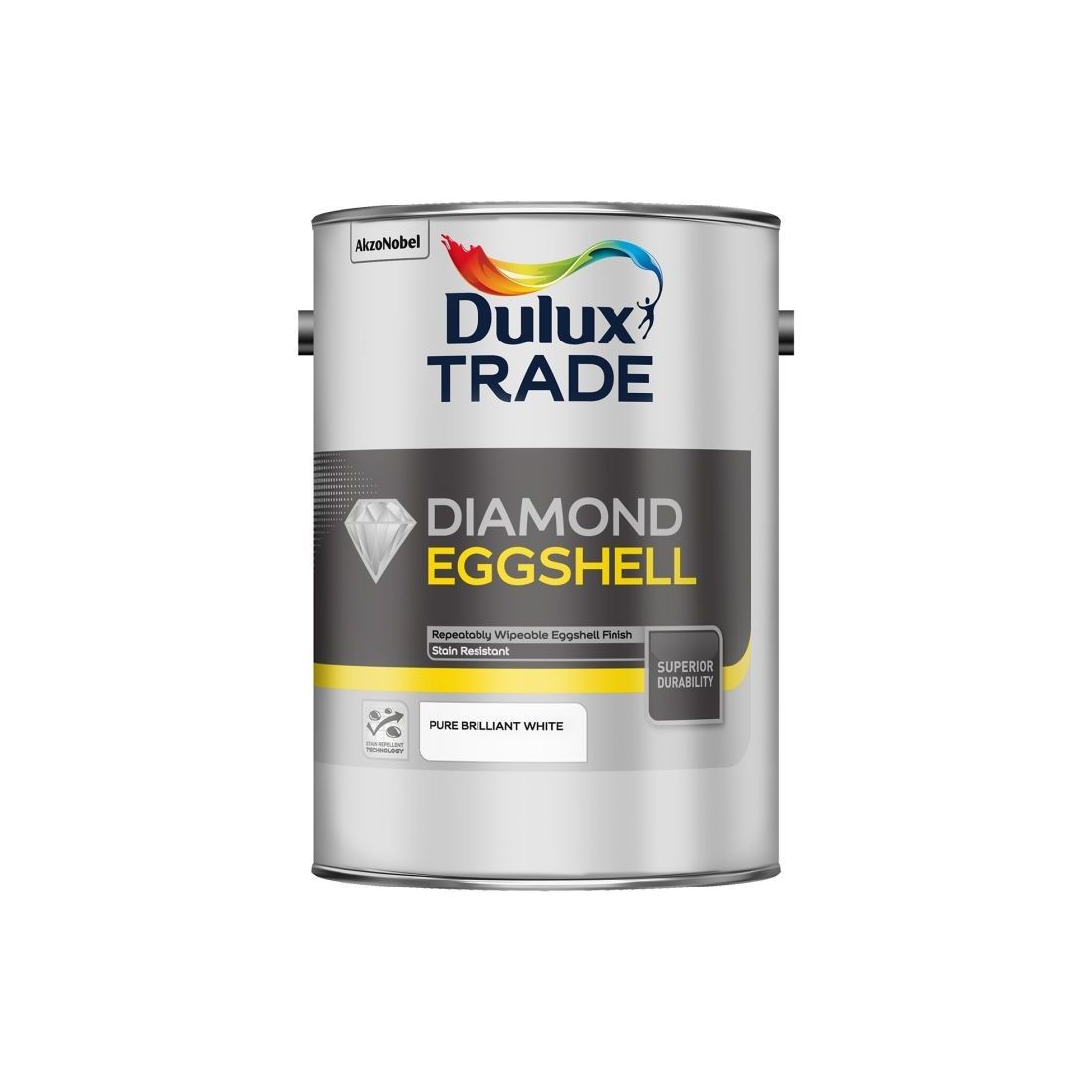 DULUX TRADE DIAMOND EGGSHELL PURE BRILLIANT WHITE 5L