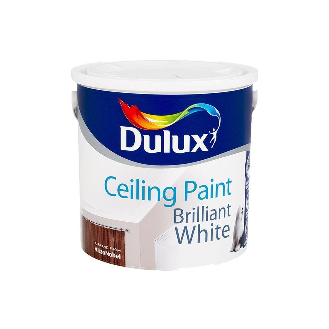 DULUX CEILING PAINT BRILLIANT WHITE 2.5L