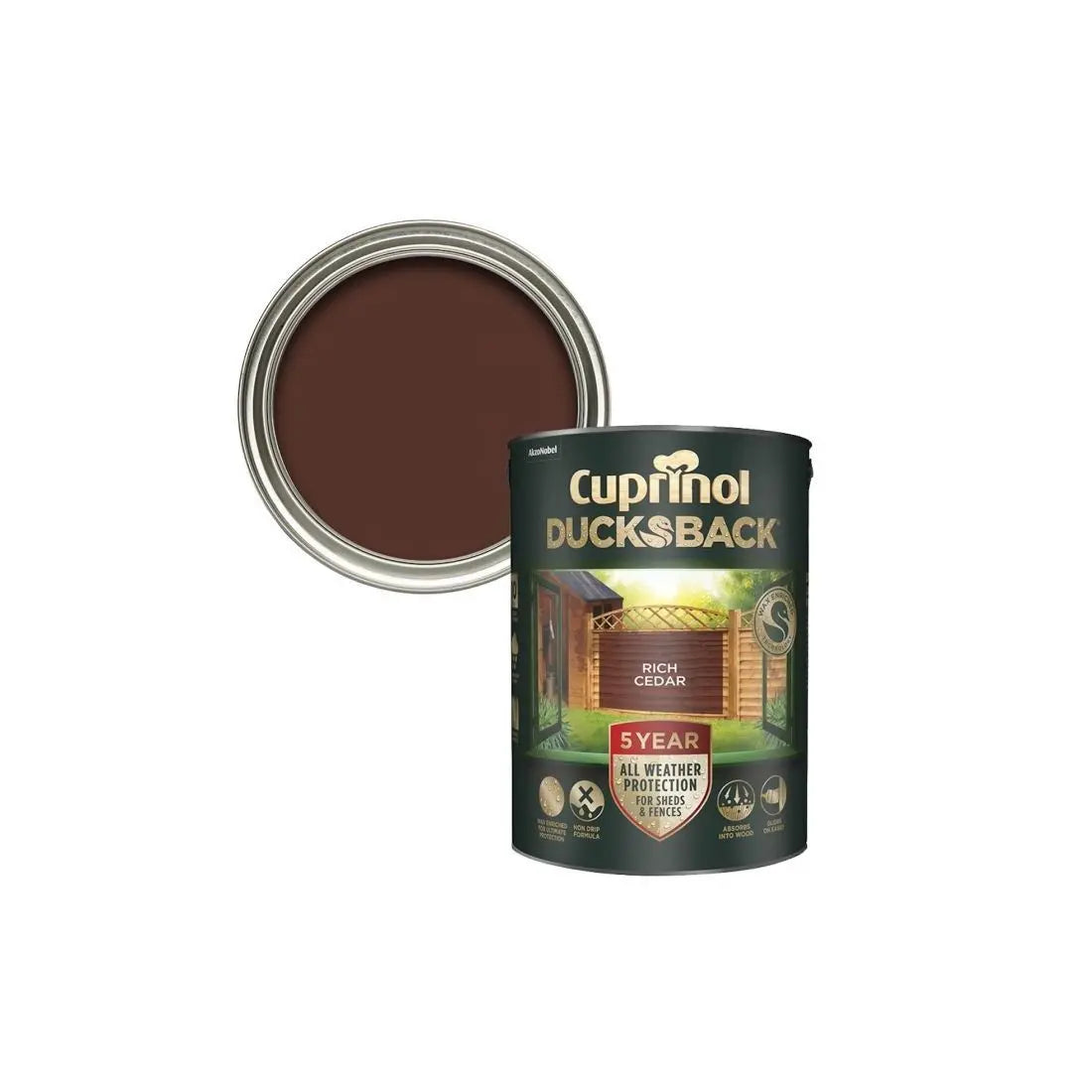 CUPRINOL DUCKSBACK RICH CEDAR 5L DULUX