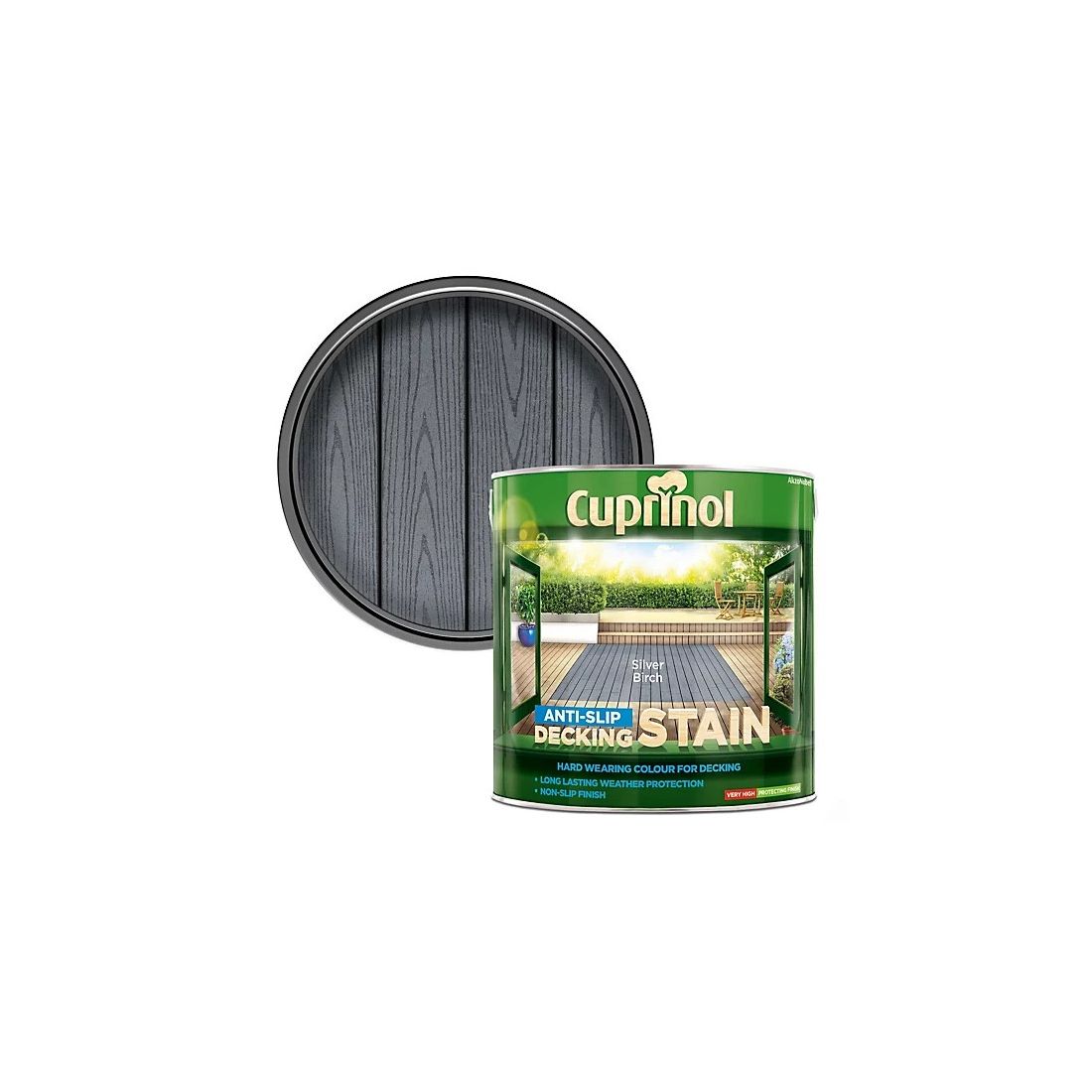 Cuprinol Anti-Slip Decking Stain Silver Birch 2.5l