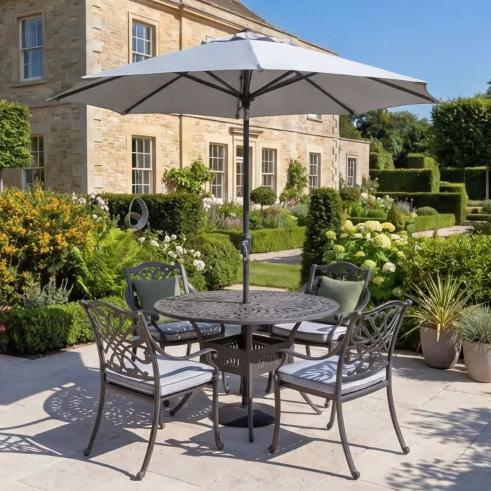 FLORENCE CAST ALUMINIUM 4 SEATER ROUND