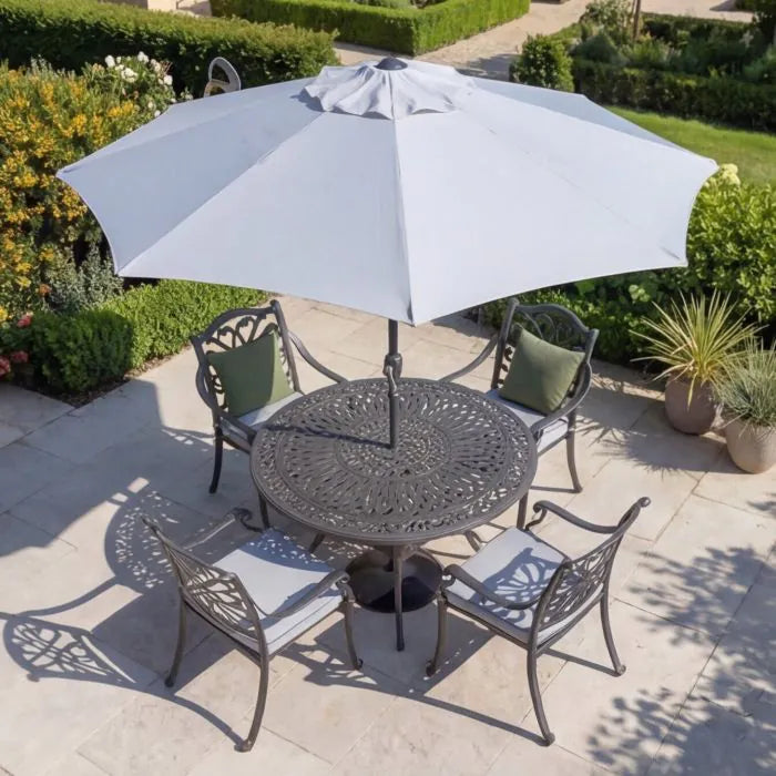 FLORENCE CAST ALUMINIUM 4 SEATER ROUND