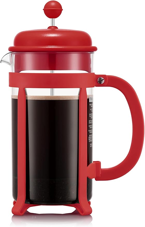JAVA 8 CUP FRENCH PRESS RED