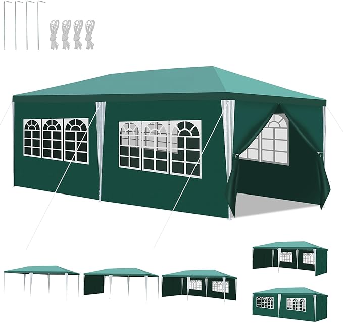 GARDEN PARTY Gazebo with side walls 3 m x 6 m
