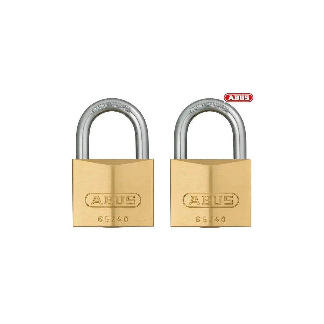 ABUS 65 SERIES BRASS PADLOCK 40MM TWIN PACK CENTRALKEY