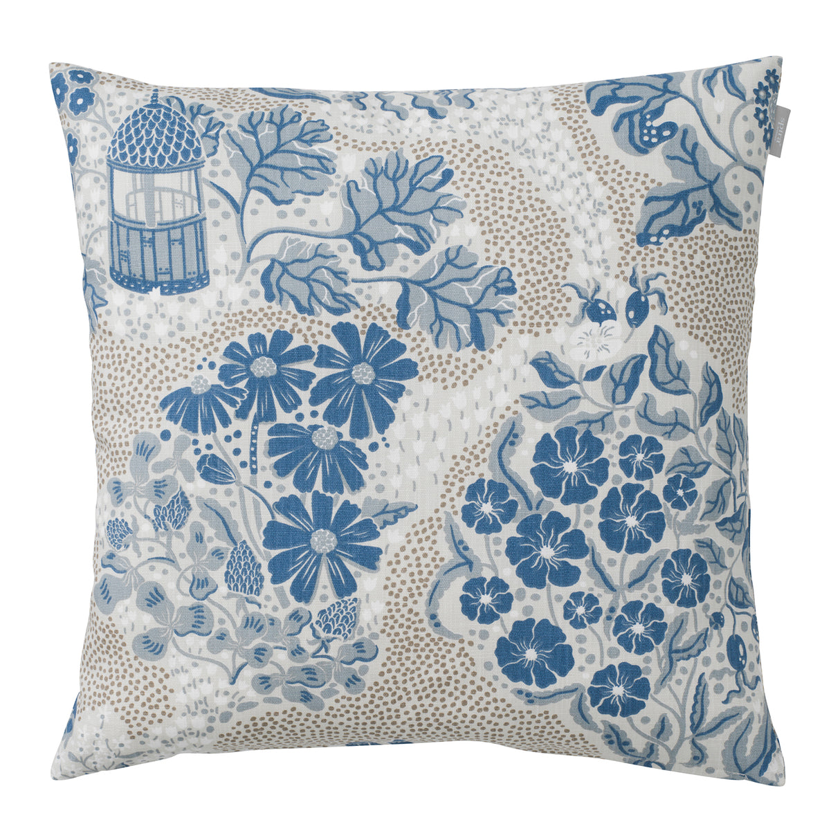 cushion blue 47 x 47 cm feather filled