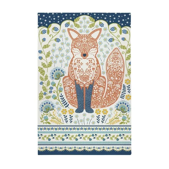 WOODLANDS FOX COTTON TEA TOWEL