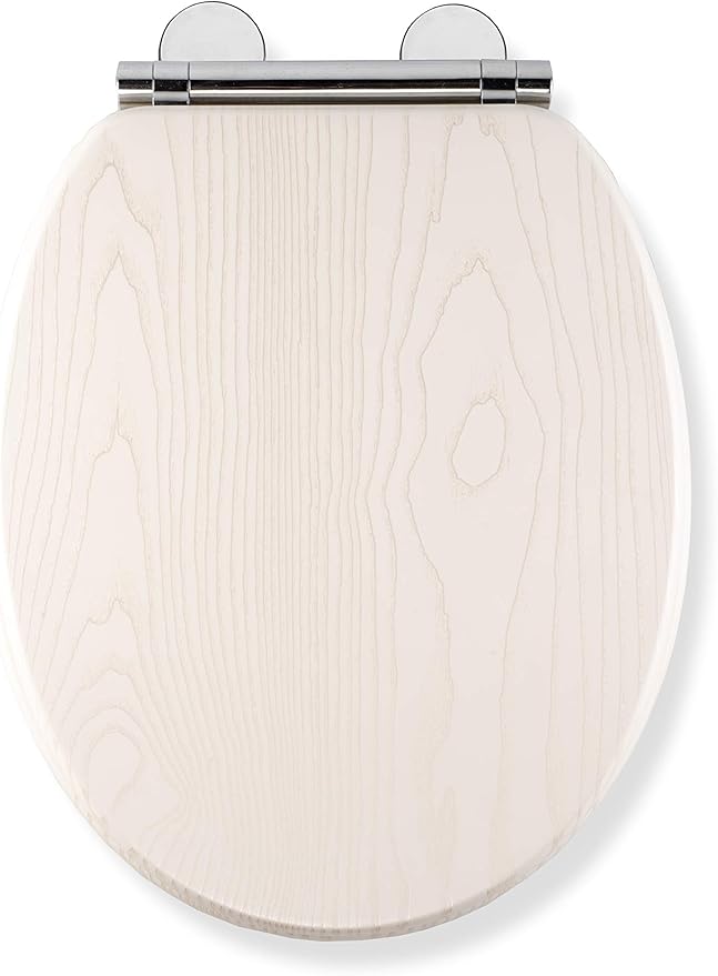 TEMA WOODGRAIN WHITE TOILET SEAT