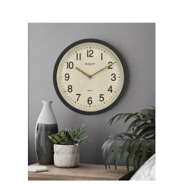 12IN GREY WALL CLOCK