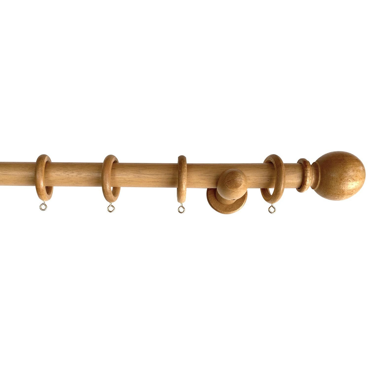 curtain pole wood 180 cm antique pine