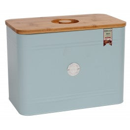 DUCK EGG BLUE LIFT LID BREADBIN