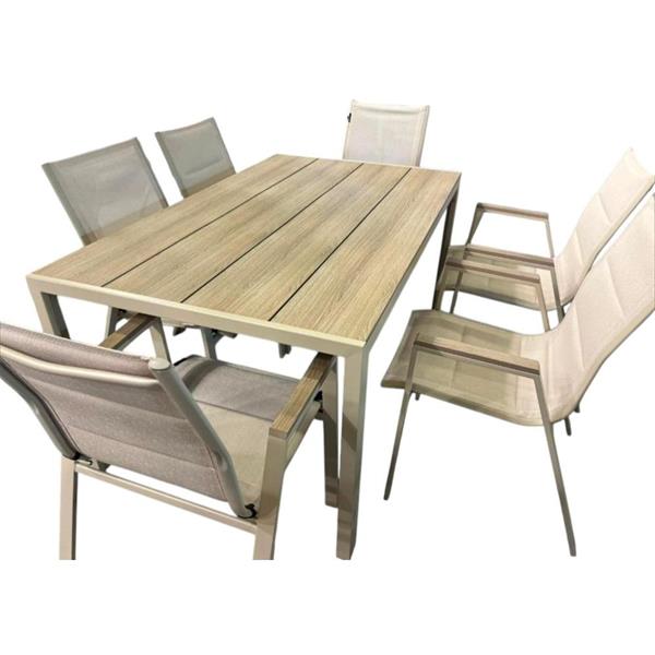 PALERMO 6 SEATER RECTANGULAR GARDEN SET