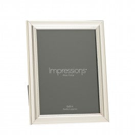 BEADED SILVER FRAME 8 X 6