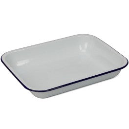 28CM OBLONG ENAMEL OPEN ROASTER