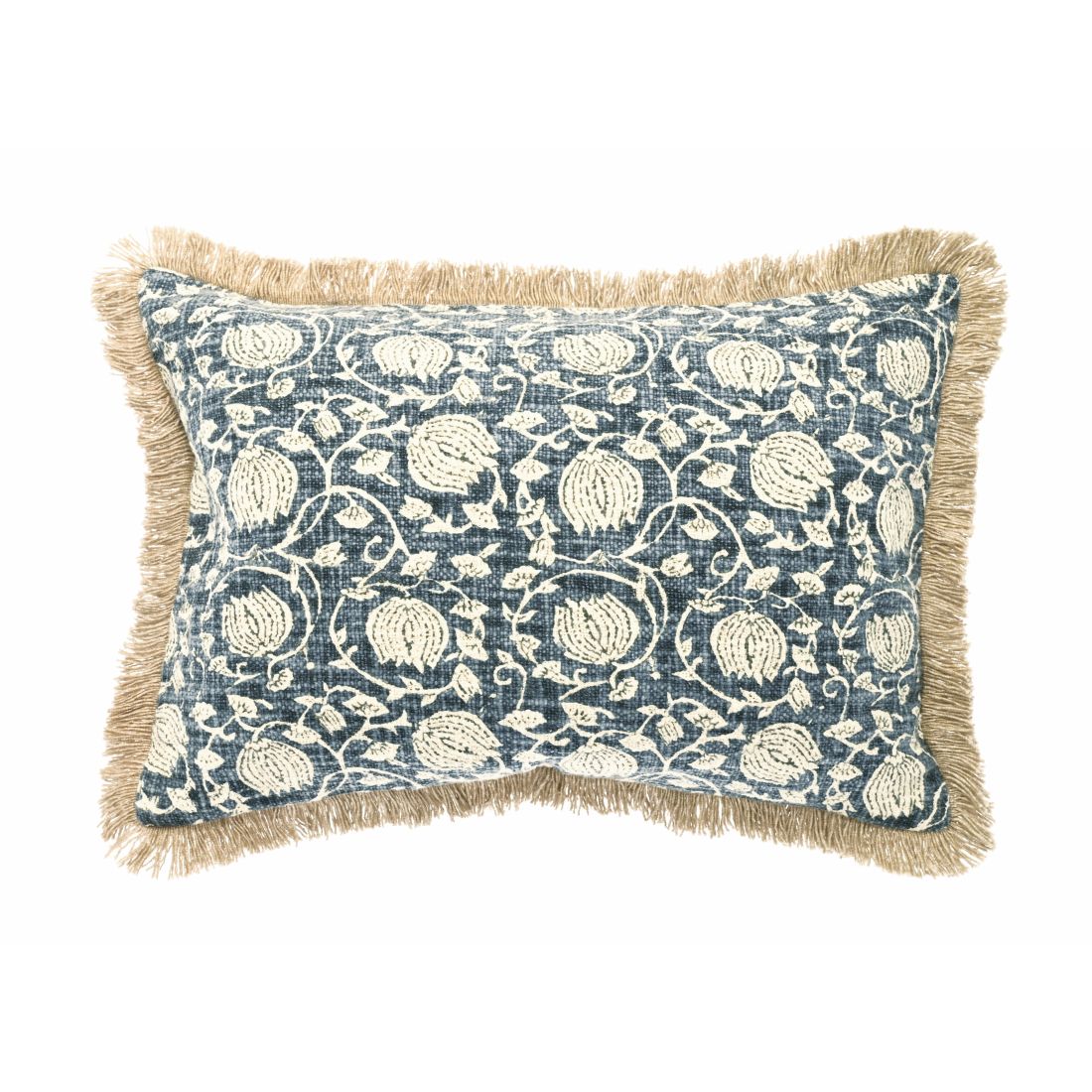 CUSHION SLATE BLUE 35X 50 CM POLY FILLED