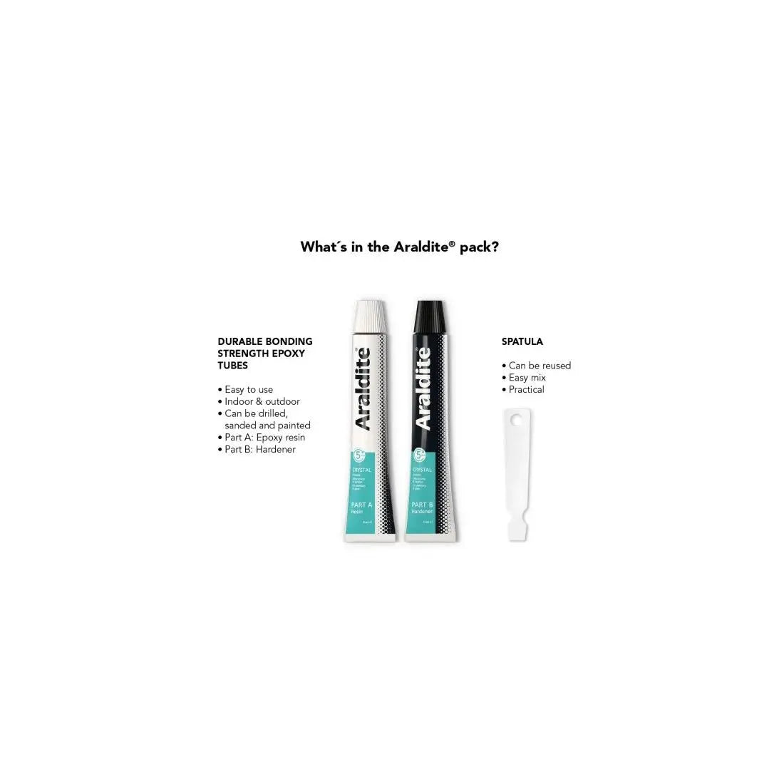 Araldite Crystal Epoxy 2 x 15ml Tubes TOOLBANK