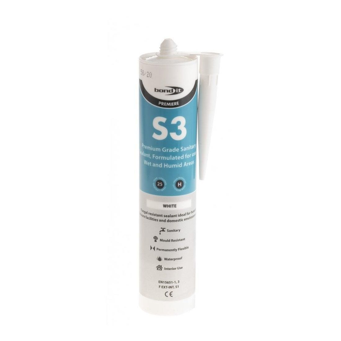 BOND-IT S3 SANITARY SILICONE WHITE 295ML