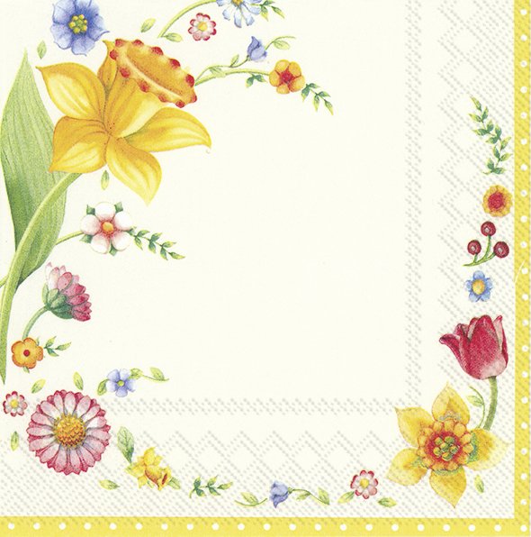 NAPKINS COCKTAIL SIZE SPRING FANTASY