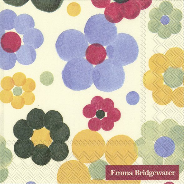 NAPKINS COCKTAIL SIZE POLKA FLORAL