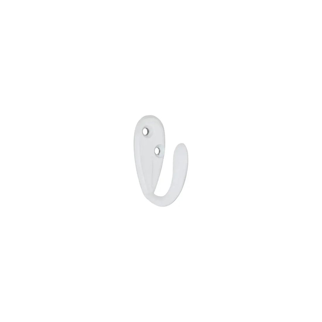 ROBE HOOK SINGLE TWIN PACK WHITE