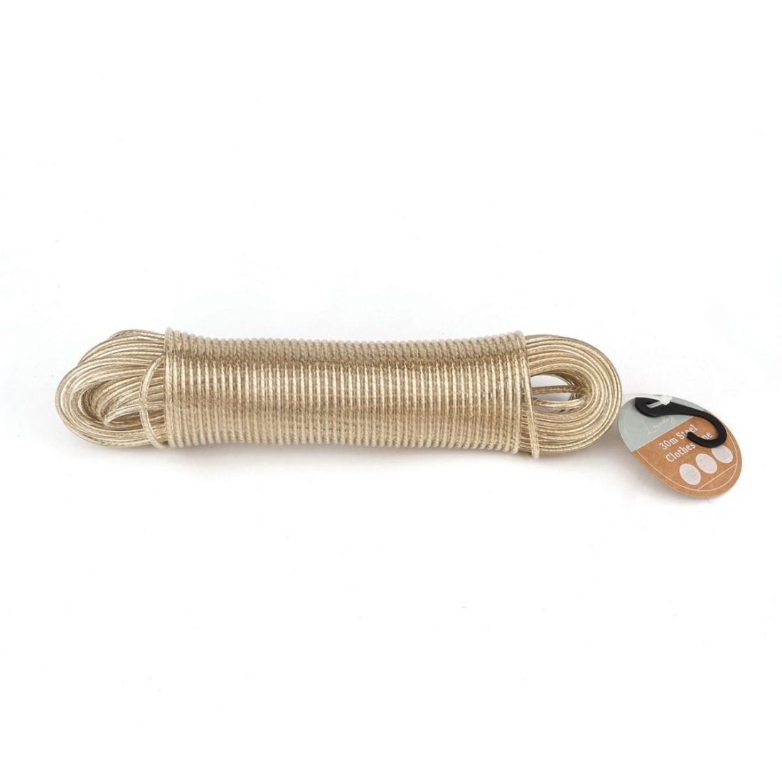 De Vielle Steel Core Clothes Line Beige 30 metre