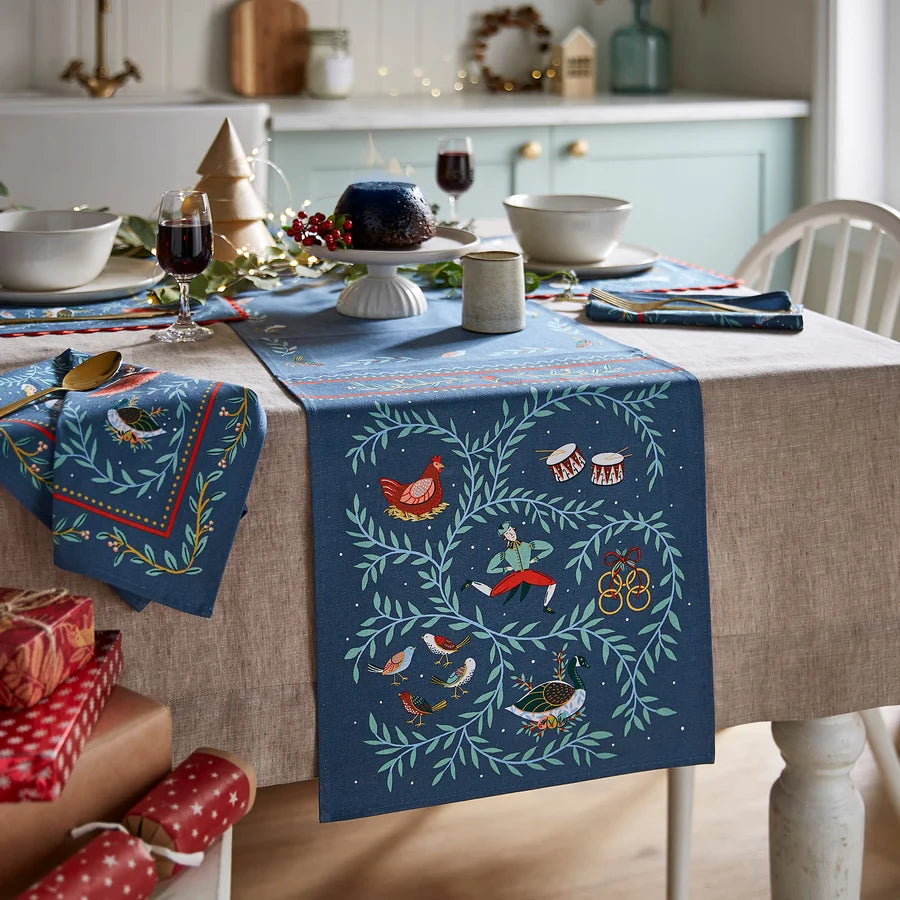 TABLE RUNNER 33 X 230 CM XMAS ORNAMENTS