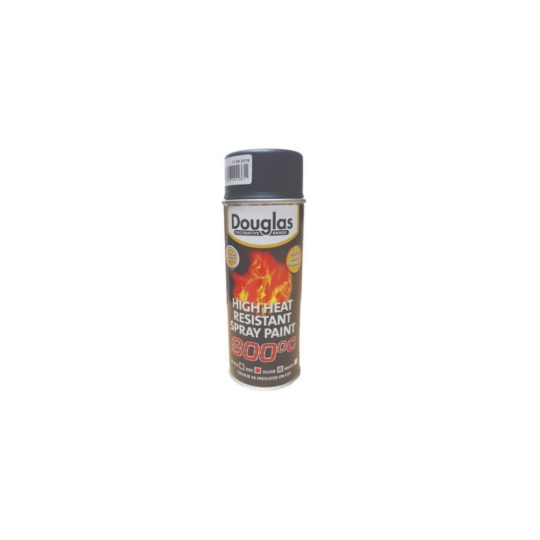 DOUGLAS HIGH HEAT RESISTANT 800C SPRAY PAINT MATT BLACK 400ML