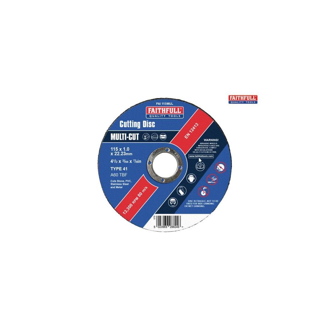 Faithfull Multi Disc 115mm