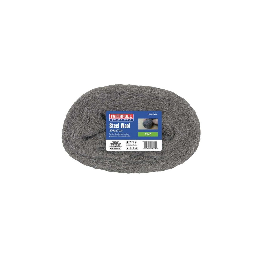 FAITHFULL STEEL WOOL FINE 200G