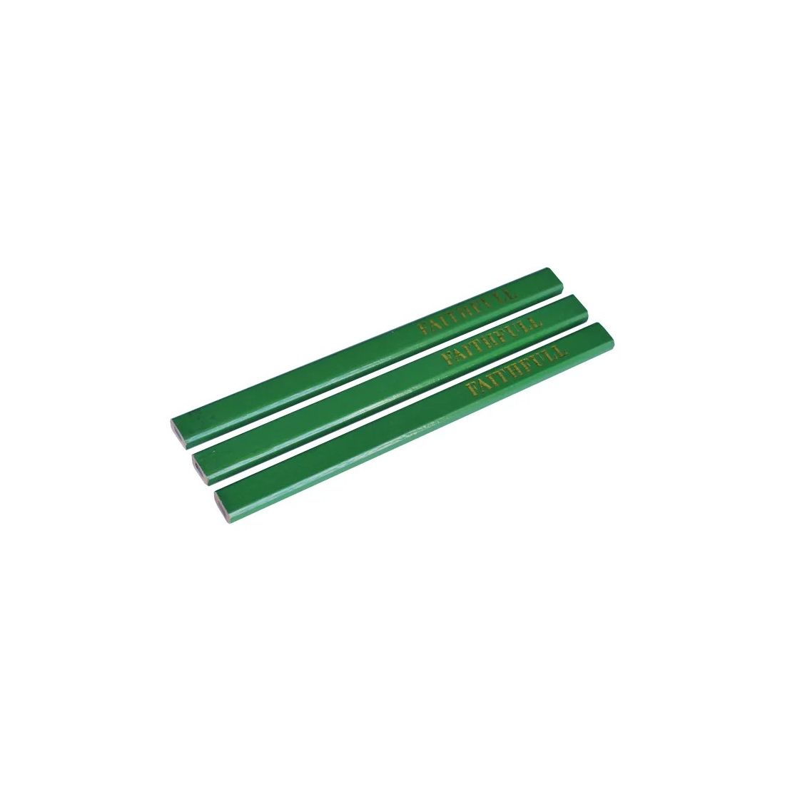 Faithfull Carpenter's Pencils Green/Hard Pack of 3