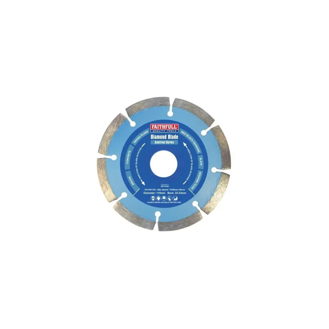 Faithfull Contract Diamond Blade 115mm x 22.2mm TOOLBANK