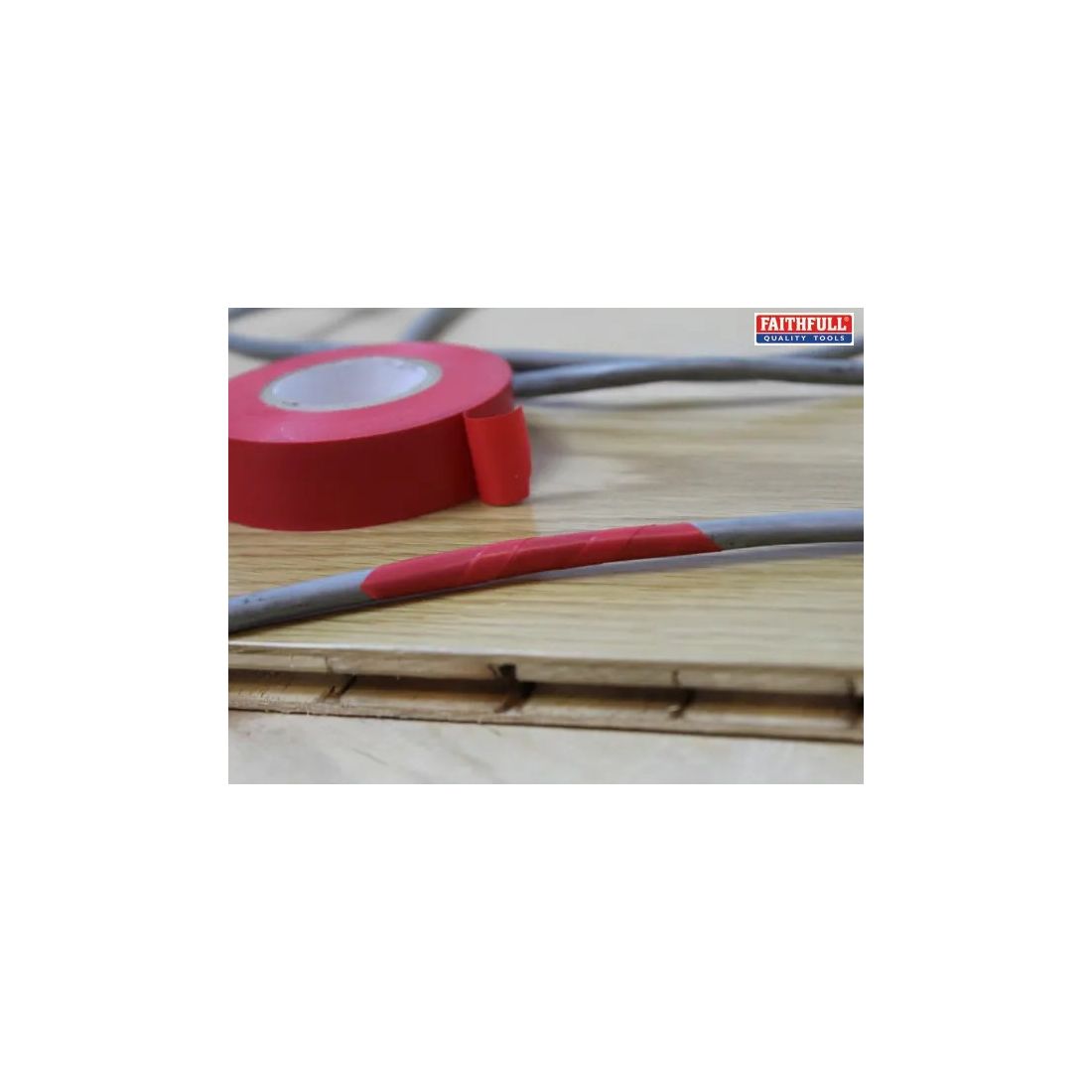 FAITHFULL PVC ELECTRICAL TAPE RED 19MM X 20M