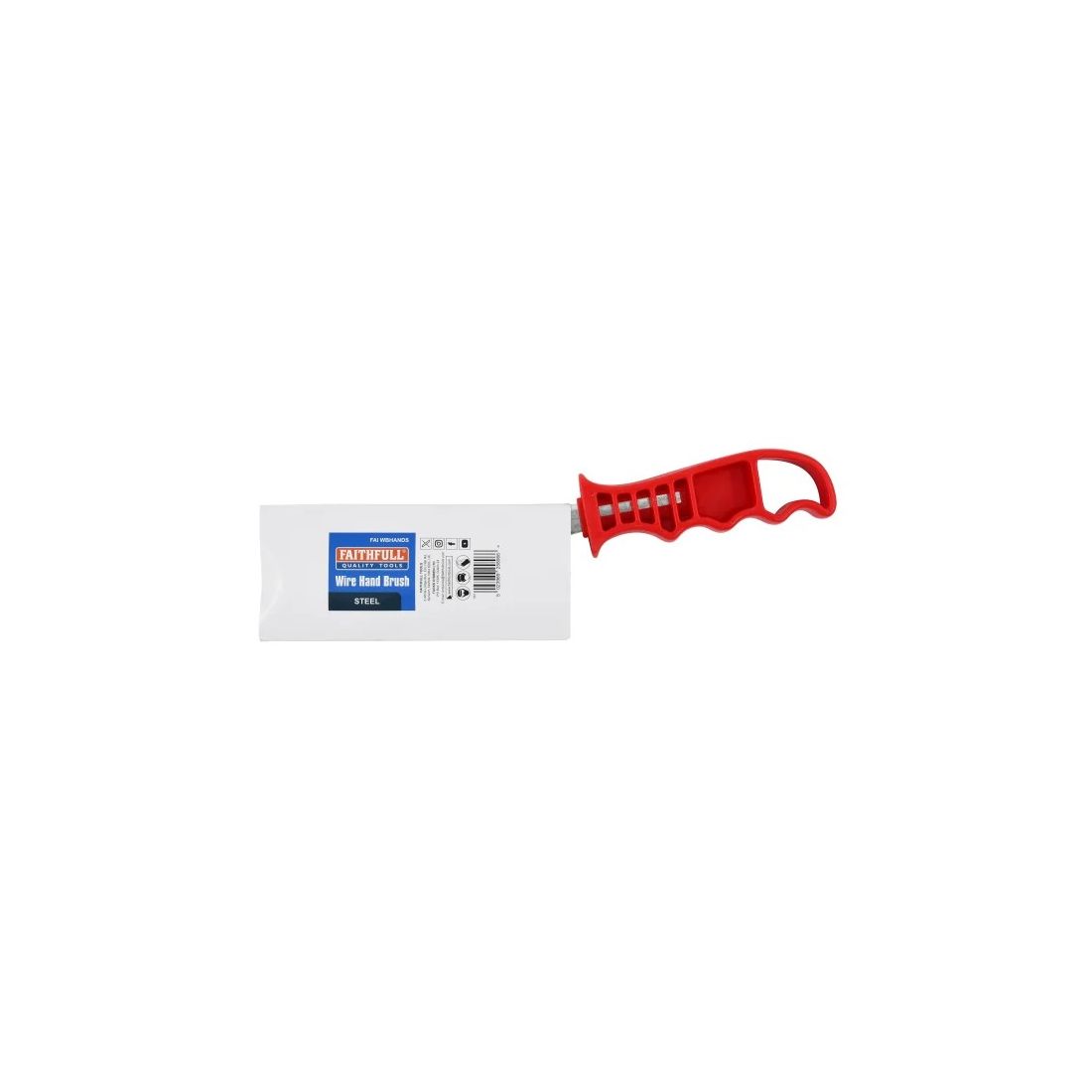 Faithfull Wire Scratch Brush Steel Red Handle