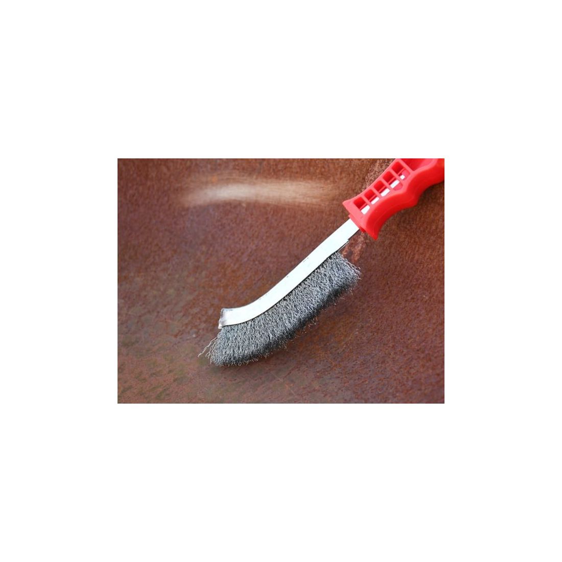 Faithfull Wire Scratch Brush Steel Red Handle