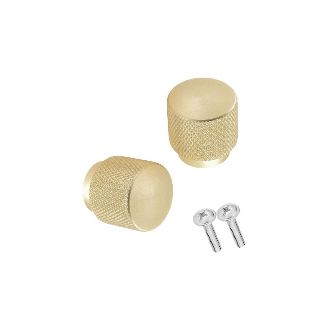 Headboure Decorative Knobs Precision Brushed Brass 30mm Pack of 2