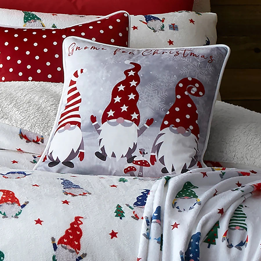 CUSHION FESTIVE GONKS RED 43 X 43 CM