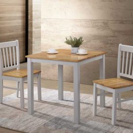 GALINA GREY 30" X 30" TABLE & 2 THAMES CHAIIRS
